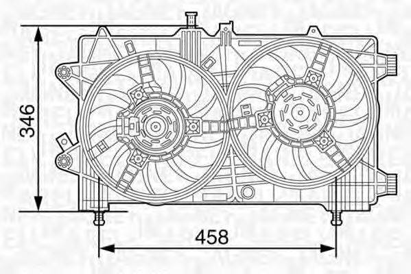 MAGNETI MARELLI 069422447010 Вентилятор, охолодження двигуна