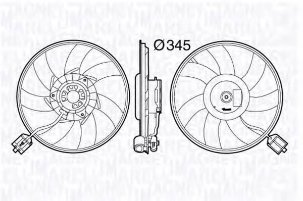 MAGNETI MARELLI 069422587010 Вентилятор, охолодження двигуна