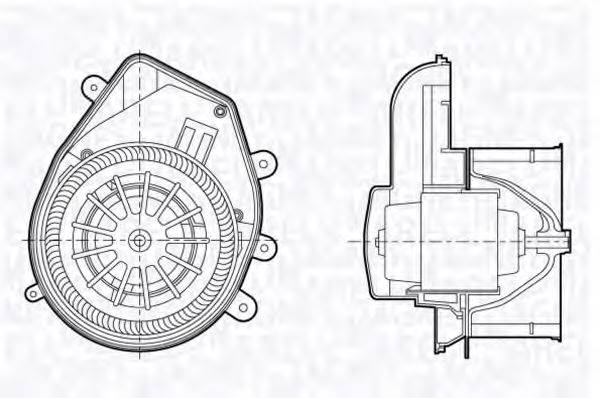 MAGNETI MARELLI 069412690010 Вентилятор салону