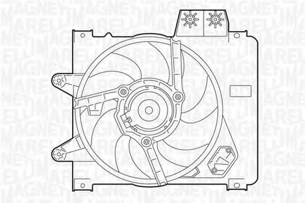 MAGNETI MARELLI 069402283010 Вентилятор, охолодження двигуна